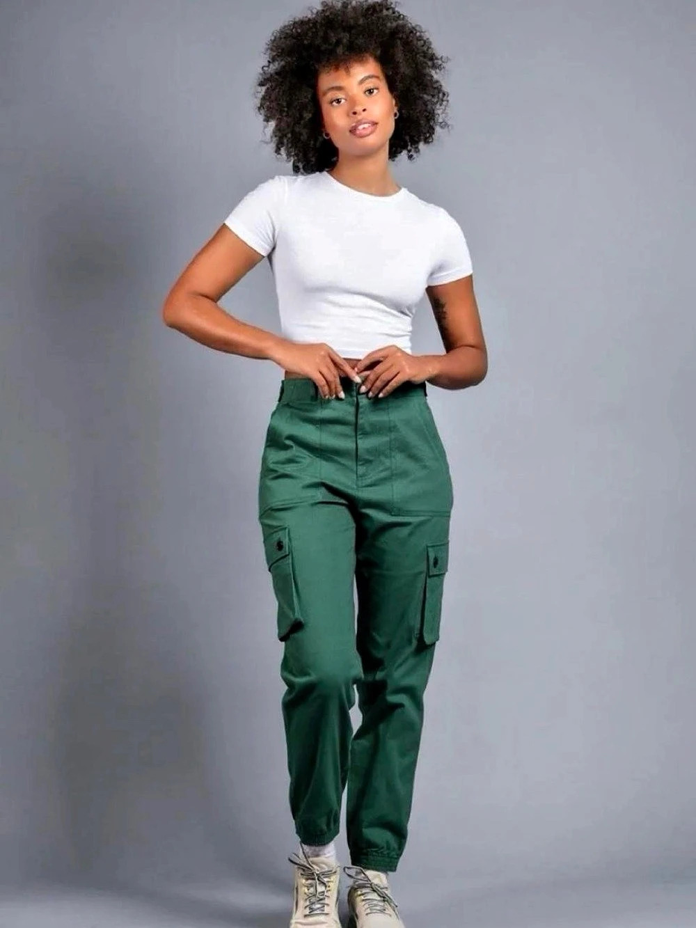 Wondery Isabel Outdoor Pant Green Cargo Jogger Pants
